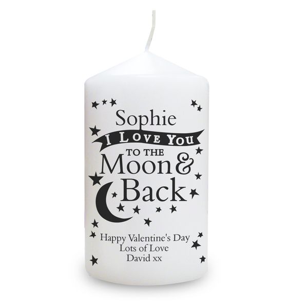 Modal Additional Images for Personalised To the Moon and Back... Candle