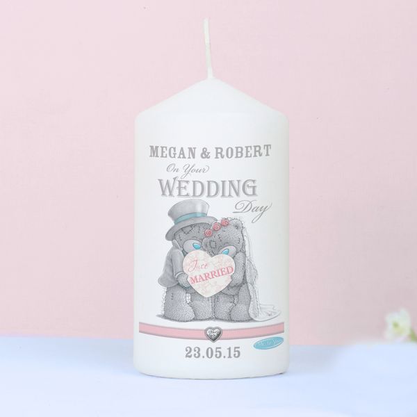 Modal Additional Images for Personalised Me To You Wedding Couple Candle