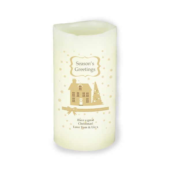 Modal Additional Images for Personalised Festive Village LED Candle