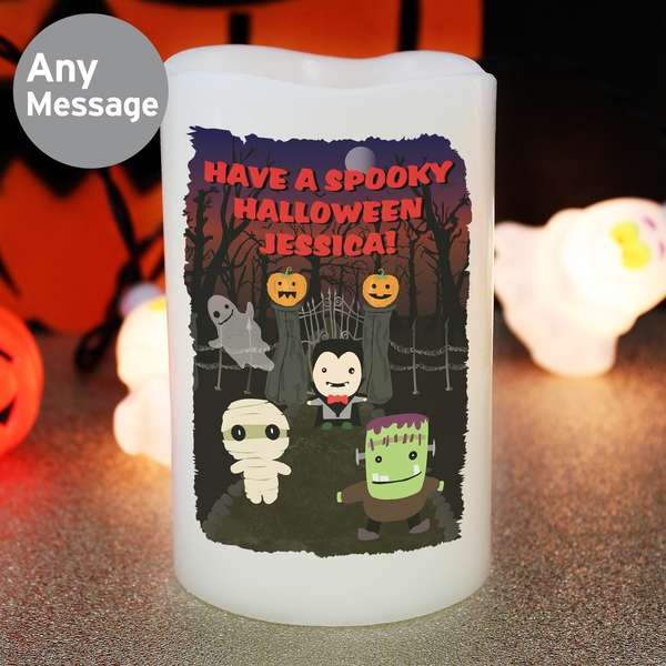 (image for) Personalised Halloween LED Candle - Click Image to Close