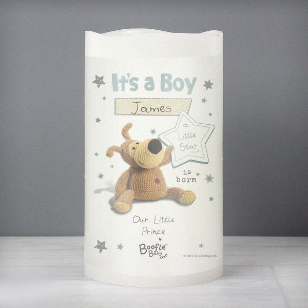 (image for) Personalised Boofle It's a Boy Nightlight LED Candle - Click Image to Close