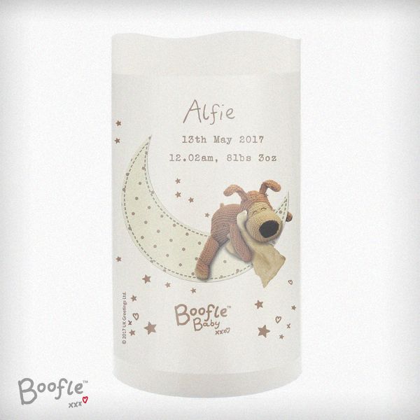 (image for) Personalised Boofle Baby Nightlight LED Candle - Click Image to Close