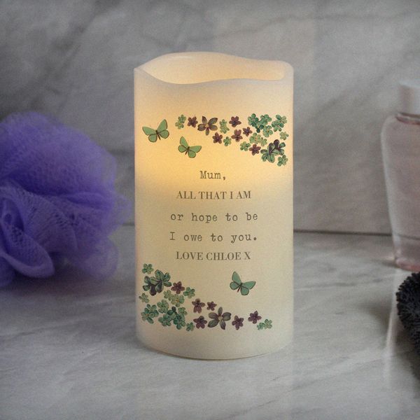 (image for) Personalised Forget Me Not LED Candle - Click Image to Close