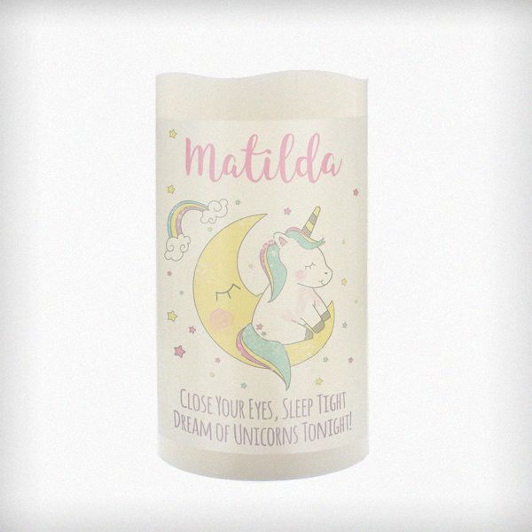 Modal Additional Images for Personalised Baby Unicorn Nightlight LED Candle