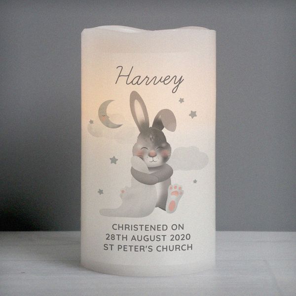 (image for) Personalised Baby Bunny LED Candle - Click Image to Close