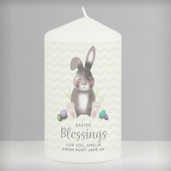 (image for) Personalised Easter Bunny Pillar Candle - Click Image to Close