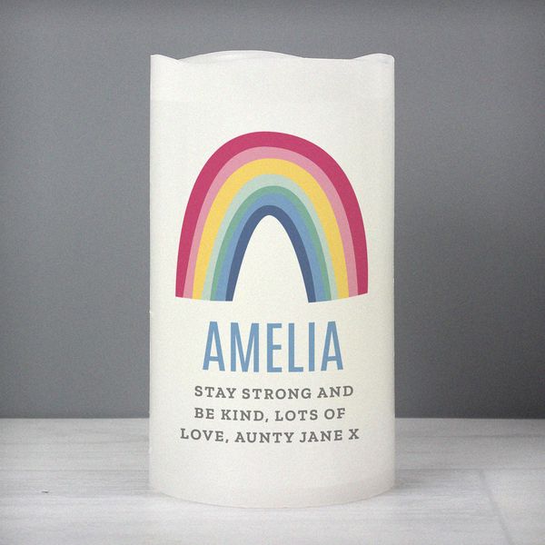 Modal Additional Images for Personalised Rainbow LED Candle