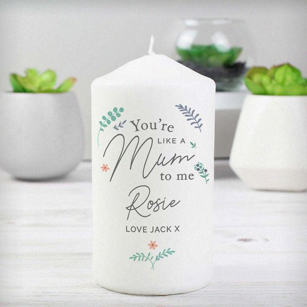 Modal Additional Images for Personalised You're Like A Mum To Me Pillar Candle