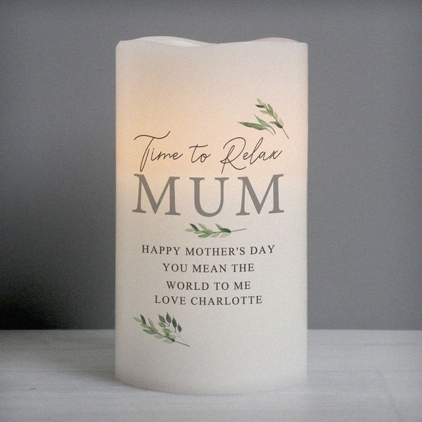 Modal Additional Images for Personalised Botanical LED Candle