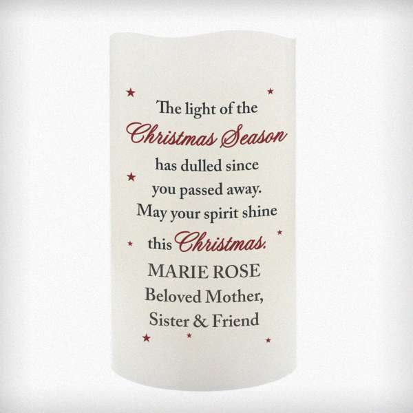 Modal Additional Images for Personalised Christmas Season Memorial LED Candle