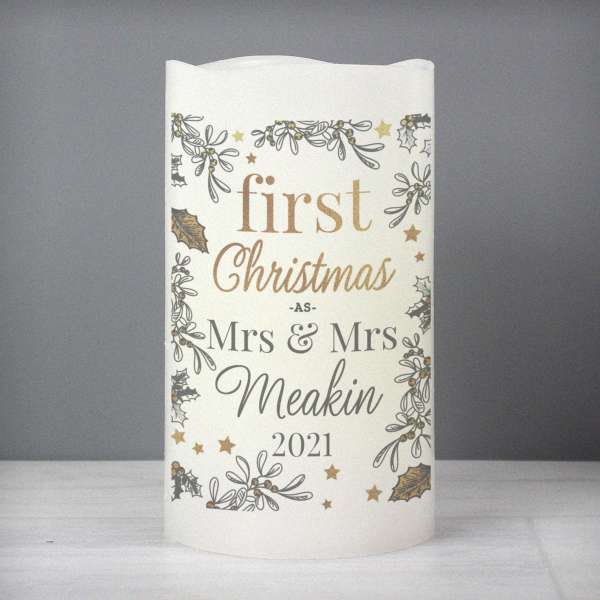 Modal Additional Images for Personalised First Christmas LED Candle