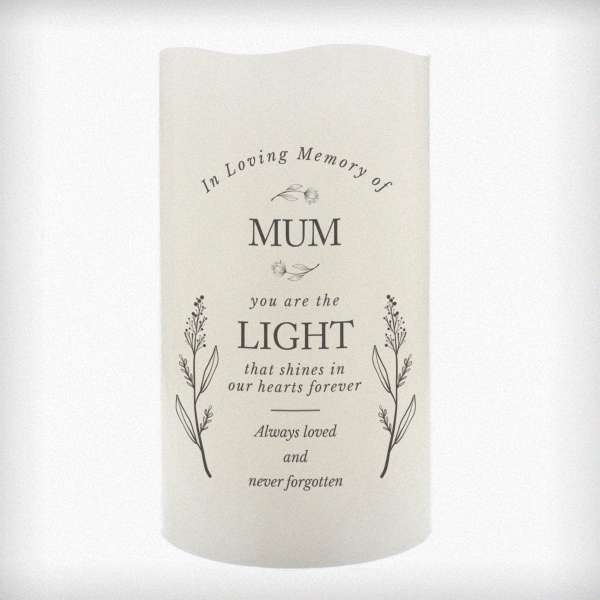 Modal Additional Images for Personalised In Loving Memory LED Candle
