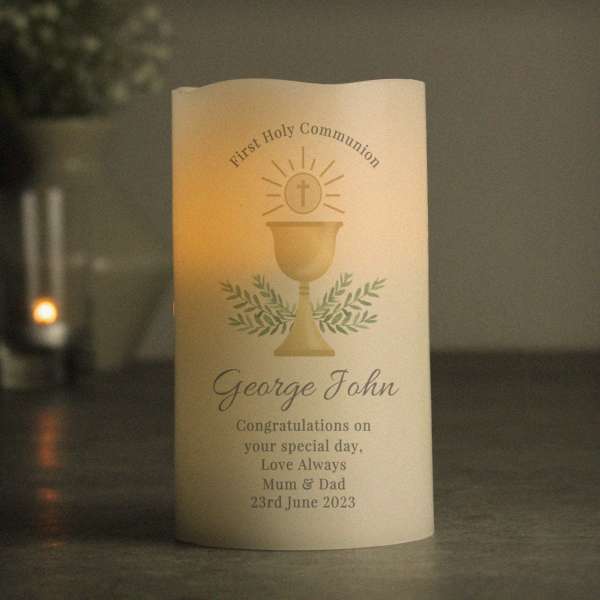 Modal Additional Images for Personalised First Holy Communion LED Candle
