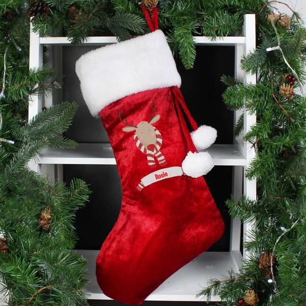 (image for) Personalised Retro Reindeer Stocking - Click Image to Close
