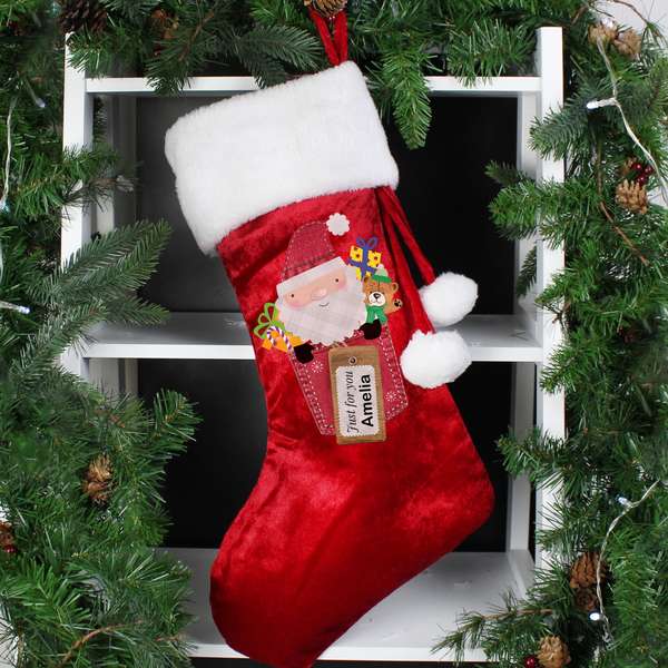 (image for) Personalised Santa Claus Luxury Stocking - Click Image to Close