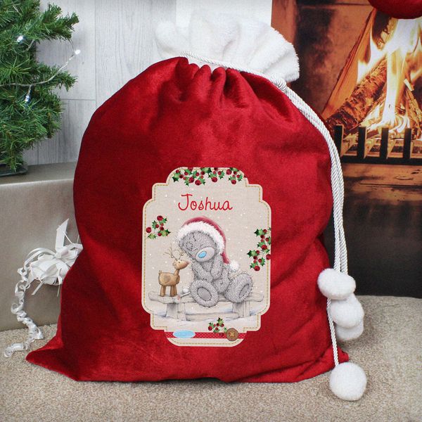 Modal Additional Images for Personalised Me to You Reindeer Luxury Pom Pom Sack