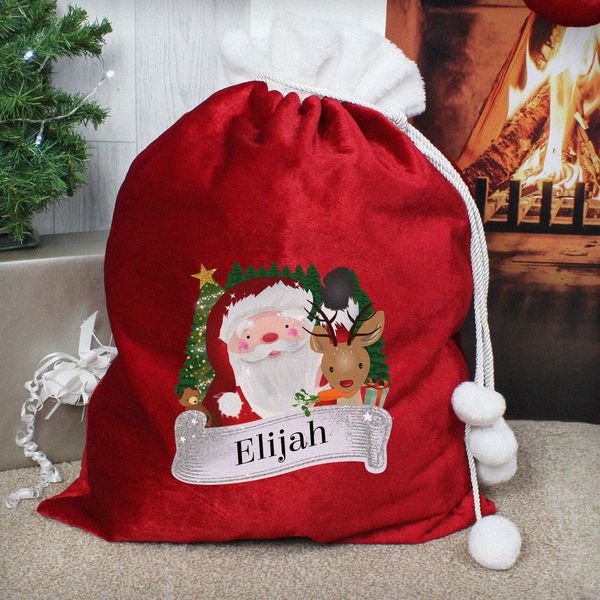 (image for) Personalised Red Christmas Santa Sack - Click Image to Close