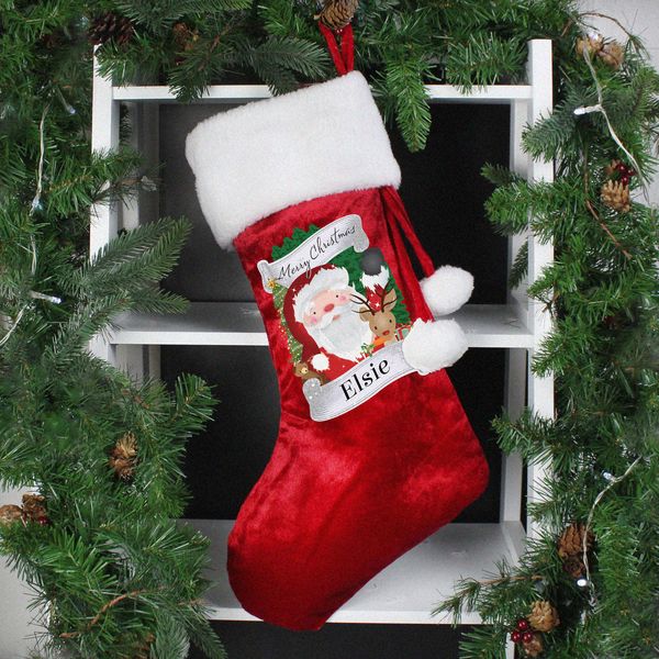 (image for) Personalised Red Christmas Santa Stocking - Click Image to Close