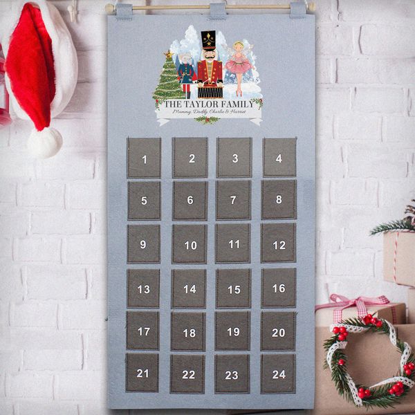 Modal Additional Images for Personalised Nutcracker Advent Calendar In Silver Grey