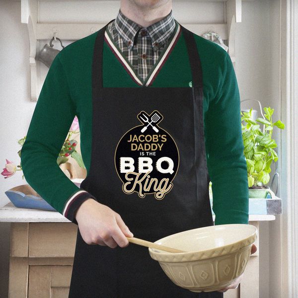 Modal Additional Images for Personalised BBQ King Black Apron