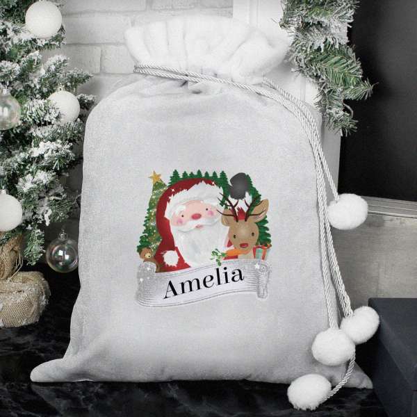 (image for) Personalised Christmas Santa Grey Sack - Click Image to Close