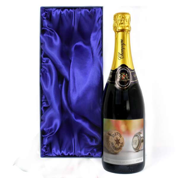 Modal Additional Images for Personalised Champagne Cork Champagne Bottle with Gift Box