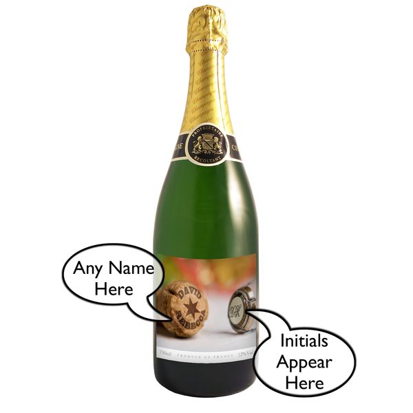 Modal Additional Images for Personalised Champagne Cork Champagne Bottle