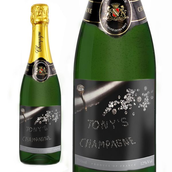 (image for) Personalised Diamond Champagne Bottle - Click Image to Close