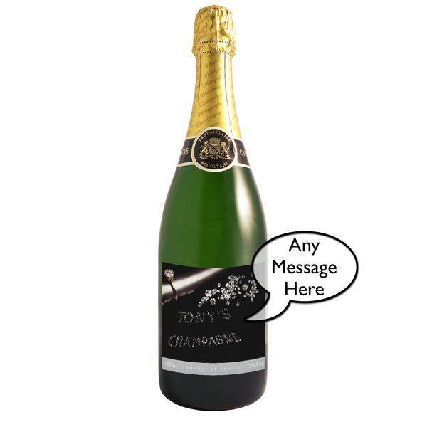 Modal Additional Images for Personalised Diamond Champagne Bottle
