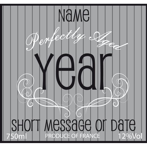 (image for) Personalised Age Champagne Grey - Click Image to Close
