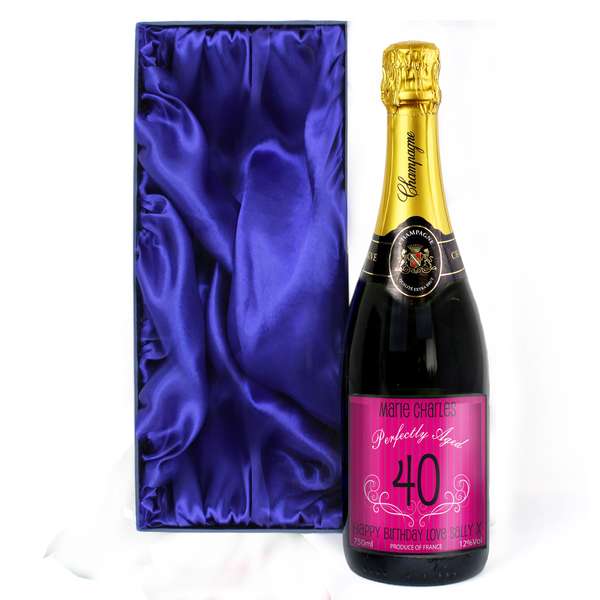 (image for) Personalised Age Champagne Pink with gift box - Click Image to Close