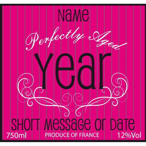 (image for) Personalised Age Champagne Pink - Click Image to Close