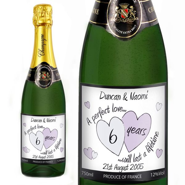 Modal Additional Images for Personalised A Perfect Love Champagne