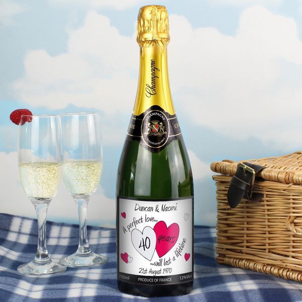 (image for) Personalised A Perfect Love Ruby Champagne - Click Image to Close