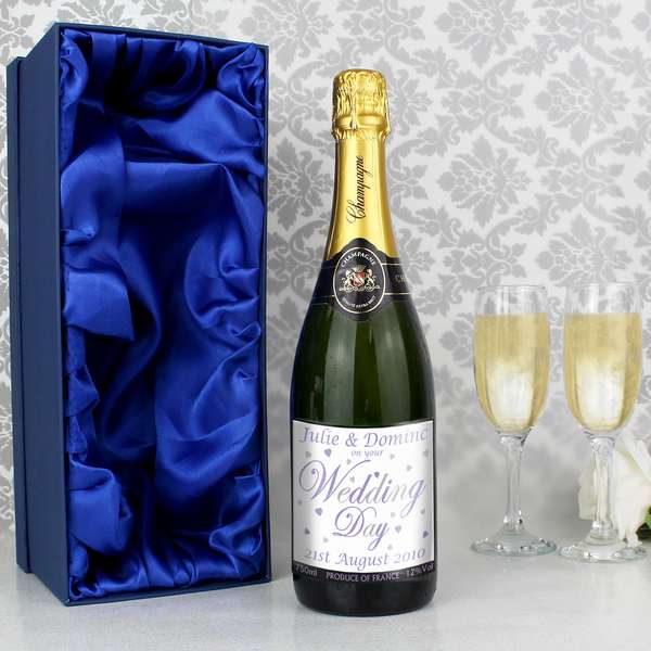 (image for) Personalised Wedding Day Champagne with Gift Box - Click Image to Close
