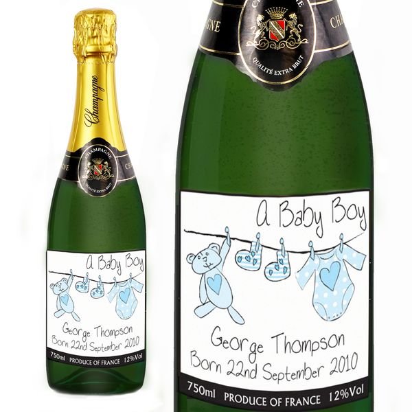 Modal Additional Images for Personalised Blue Baby Wash Line  Champagne