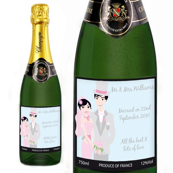 (image for) Personalised Fabulous Wedding Couple Champagne - Click Image to Close