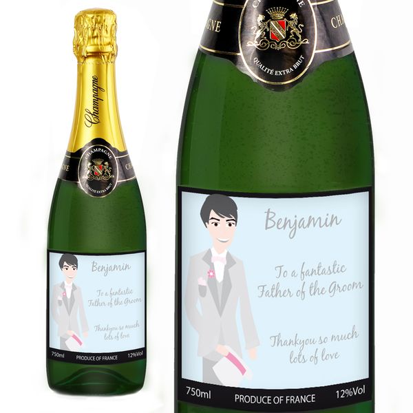 (image for) Personalised Fabulous Wedding For Him Champagne - Click Image to Close