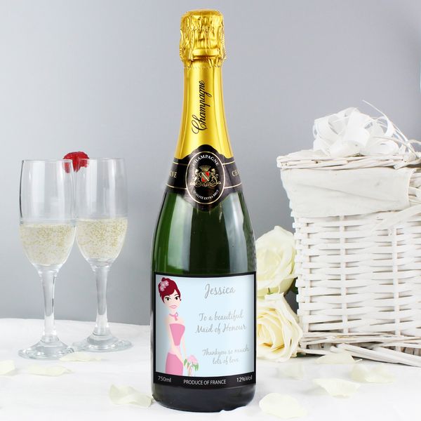 (image for) Personalised Fabulous Wedding For Bridesmaid Champagne - Click Image to Close