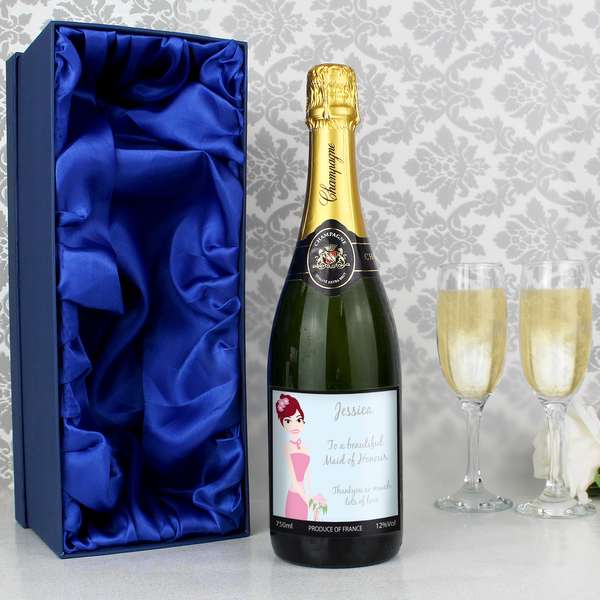 (image for) Personalised Fabulous Wedding For Bridesmaid Champagne with Gift