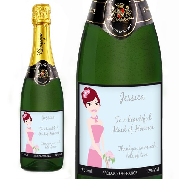 Modal Additional Images for Personalised Fabulous Wedding For Bridesmaid Champagne