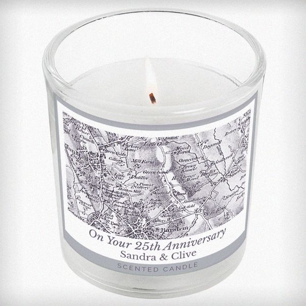 (image for) Personalised 1805 - 1874 Old Series Map Compass Scented Jar Cand - Click Image to Close