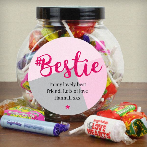 (image for) Personalised #Bestie Sweet Jar - Click Image to Close