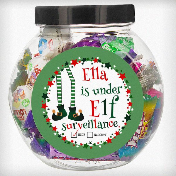 (image for) Personalised Elf Surveillance Sweet Jar - Click Image to Close