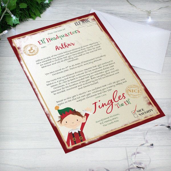 (image for) Personalised Elf Surveillance Christmas Letter - Click Image to Close