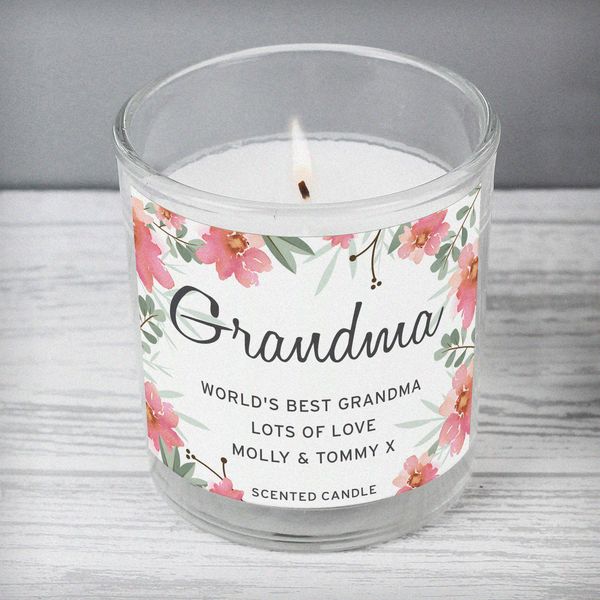 Modal Additional Images for Personalised Floral Sentimental Scented Jar Candle
