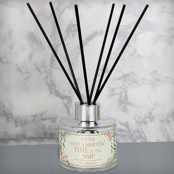 (image for) Personalised 'Wonderful Time of The Year' Christmas Reed Diffuser - Click Image to Close