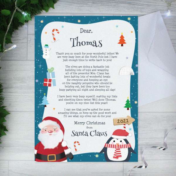 (image for) Personalised Christmas Penguin Letter - Click Image to Close