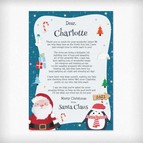 (image for) Personalised Christmas Penguin Letter - Click Image to Close