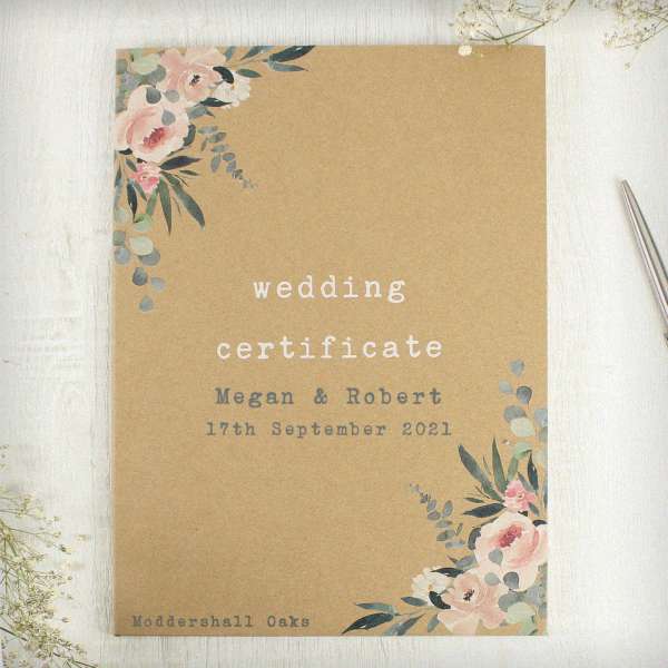 (image for) Personalised Wedding Certificate Display Book - Click Image to Close